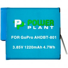 Aккумулятор PowerPlant для GoPro Hero 5 / Hero 6 / Hero 7, 1220mAh (AHDBT-801)