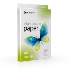 Фотобумага PrintPro, глянцевая, A4, 180 г/м², 100 л, Bulk (PGE180100A4_OEM)