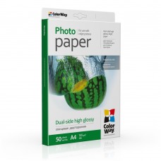 Фотопапір ColorWay, глянсовий, двосторонній, A4, 155 г/м², 50 арк, Bulk (PGD155050A4_OEM)