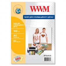 Фотопапір WWM, сублімаційний, A4, 100 г/м², 20 арк (SP100.A4.20)