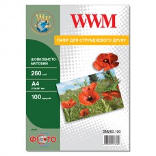 Фотобумага WWM, шелковисто-матовая, A4, 260 г/м², 100 л (SM260.100)