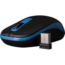 Мышь беспроводная Frime FWMO-220ВDB, Black/Dark Blue, USB, оптическая, 1200 dpi, 2 кнопки, 1xAA