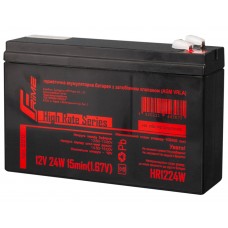 Батарея для ДБЖ 12В 6Ач Frime HR1224W Black 12V 6.0Ah, 24W/15min, 151х51х94 мм (HR1224W)