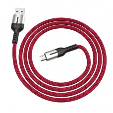 Кабель USB <-> microUSB, Hoco Gusto, Red, 1.0 м, 4A (U68)