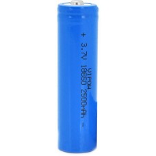 Аккумулятор 18650, 2500 mAh, Vipow ICR18650 TipTop, 3.7V, Blue