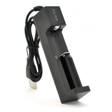Зарядний пристрій, 18650/26650, 4.2V/1000mAh, живлення от USB, Black