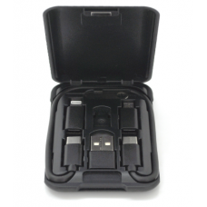 Кабель USB - Lightning + micro USB + Type-C 1 м iKAKU Kuhe KSC-325 Black, 3A