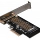 Плата-адаптер Frime, PCI-E 4x, для 1 x SSD M.2 (ключ M), NVMe (ECF-PCIETOSSD003.LP)
