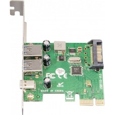 Контролер PCI-E - Frime to USB3.0 TYPE-A+C (2+1 порти) VL805 (ECF-PCIEtoUSB007.LP)
