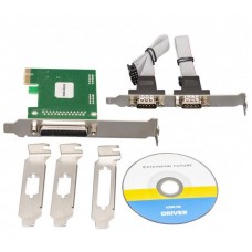 Контроллер PCI-E - Frime to RS232+LPT (2 порти RS232 + 1порт LPT), ASIX (ECF-PCIto2S1PAX99100.LP)