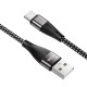 Кабель USB <-> USB Type-C, Hoco 3A Blessing, 1 m, X57, Black