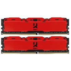 Пам'ять 8Gb x 2 (16Gb Kit) DDR4, 3200 MHz, Goodram IRDM X, Red (IR-XR3200D464L16SA/16GDC)