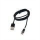 Кабель USB - USB Type-C 1 м Extradigital Black, магнітний (KBU1855)