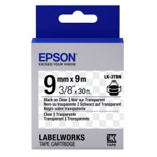 Картридж Epson LK3TBN, Black/Clear, 9 мм / 9 м (C53S653004)