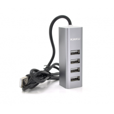 Концентратор USB 2.0 iKAKU KSC-383 YILIAN 4 порта, Silver, 480Mbts живлення від USB, Box
