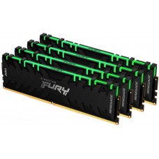 Память 8Gb x 4 (32Gb Kit) DDR4, 3600 MHz, Kingston Fury Renegade RGB, Black (KF436C16RBAK4/32)