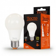 Лампа світлодіодна E27, 5W, 3000K, A60, Tecro, 450 lm, 220V (T-A60-5W-3K-E27)