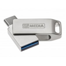 USB 3.2 / Type-C Flash Drive 16Gb MyMedia MyDual, Silver, металлический корпус (69268)