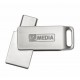 USB 3.2 / Type-C Flash Drive 32Gb MyMedia MyDual, Silver, металлический корпус (69269)