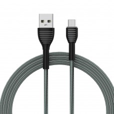 Кабель USB - micro USB 1 м ColorWay Grey, 3A (CW-CBUM041-GR)