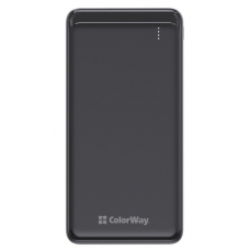 Универсальная мобильная батарея 10000 mAh, ColorWay, Black (CW-PB100LPG3BK-PD)
