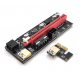 Райзер PCI-EX, x1=>x16, 4-pin/6-pin, SATA=>6Pin, USB 3.0 AM-AM 0,6 м (червоний), конденсатори 271