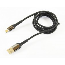 Кабель USB - micro USB 1 м Aspor Nylon Black, 3.0A (AC-08)