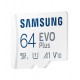 Карта памяти microSDXC, 64Gb, Samsung EVO Plus, SD адаптер (MB-MC64KA/EU)