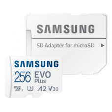 Карта пам'яті microSDXC, 256Gb, Class10 UHS-I U3, Samsung EVO Plus, SD адаптер (MB-MC256KA/RU)