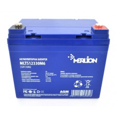 Батарея для ДБЖ 12В 33Ач Merlion, EURO AGM, ШхДхВ 195x130x165, Blue (MLTS12330M6)