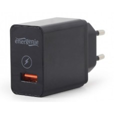 Мережевий зарядний пристрій EnerGenie 1хUSB, QC3.0 (EG-UQC3-01)
