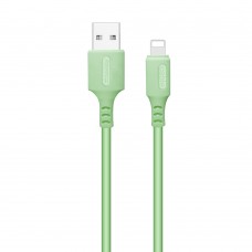 Кабель USB - Lightning 1 м ColorWay Green, 2.4A (CW-CBUL042-GR)