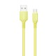 Кабель USB - micro USB 1 м ColorWay Yellow, 2.4A (CW-CBUM043-Y)