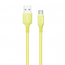 Кабель USB - USB Type-C 1 м ColorWay Yellow, 2.4A (CW-CBUC043-Y)