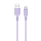 Кабель USB - USB Type-C 1 м ColorWay, Purple, 2.4A (CW-CBUC044-PU)