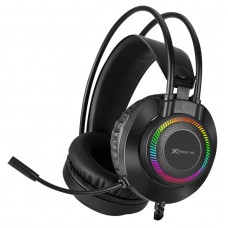 Навушники XTRIKE ME GH-509 Black, Mini jack 3.5 мм + USB, накладні, з мікрофоном, підсвічування RGB