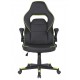 Игровое кресло 2E GAMING HEBI, Black/Green, ПУ кожа (2E-GC-HEB-BK)