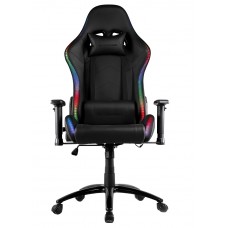 Игровое кресло 2E GAMING OGAMA RGB, Black, ПУ кожа, RGB-подсветка (2E-GC-OGA-BKRGB)