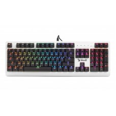 Клавіатура A4Tech Bloody B810RC White, механічна ігрова, USB, LK Blue Sw, RGB-підсвічування