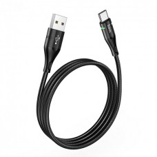 Кабель USB - Lightning 1.2 м Hoco Black, 3A, Shadow cable (U93)