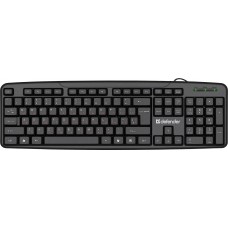 Клавиатура Defender Astra HB-588, Black, USB, мембранная, влагоустойчивая, 1.8 м (45588)