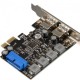 Контролер PCI-E - Frime to USB3.0 (2 порта) 3A/порт+19pin NEC720201 (ECF-PCIEtoUSB006.LP)