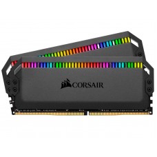 Пам'ять 16Gb x 2 (32Gb Kit) DDR4, 3600 MHz, Corsair Dominator Platinum RGB, Black (CMT32GX4M2Z3600C18)
