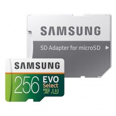Карта пам'яті microSDXC, 256Gb, Class10 UHS-I U3, Samsung EVO Select, SD адаптер (MB-ME256HA)