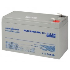 Батарея для ДБЖ 12В 7.2Ач LogicPower, AGM LPM-MG12-7.2AH, мультигелівий, ШхДхВ 150x64x94 (6553)