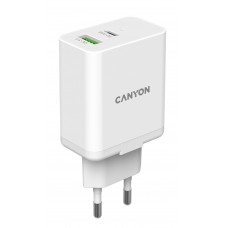 Сетевое зарядное устройство Canyon H-20W03, White (CNE-CHA20W03)