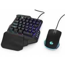 Комплект игровой Gembird GGS-IVAR-TWIN, Black, 2-в-1, одноручна клавіатура + миша (GGS-IVAR-TWIN)