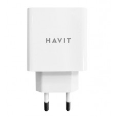 Мережевий зарядний пристрій Havit HV-UC1015 White, USB QC3.0 DC5V/3.1A, 9V/2.0A, 12V (6939119025151)