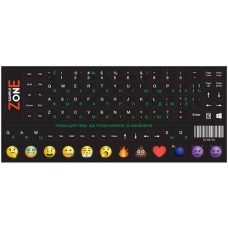 Наліпка на клавіатуру SampleZone, Green/White, непрозора, Укр/Рус/Англ (SZ-BK-GS)
