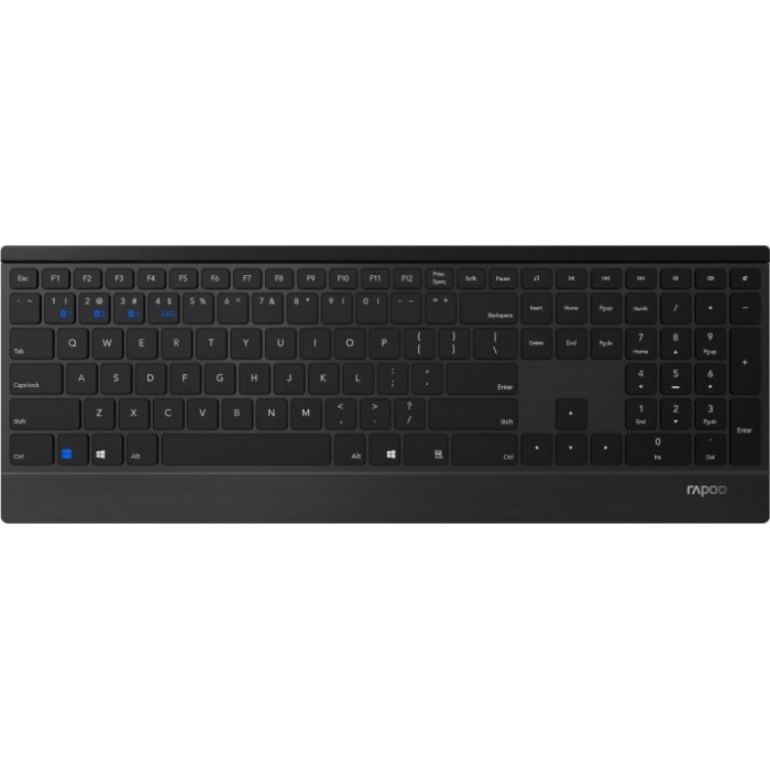 Клавіатура Rapoo E9500M wireless, Black, надтонка